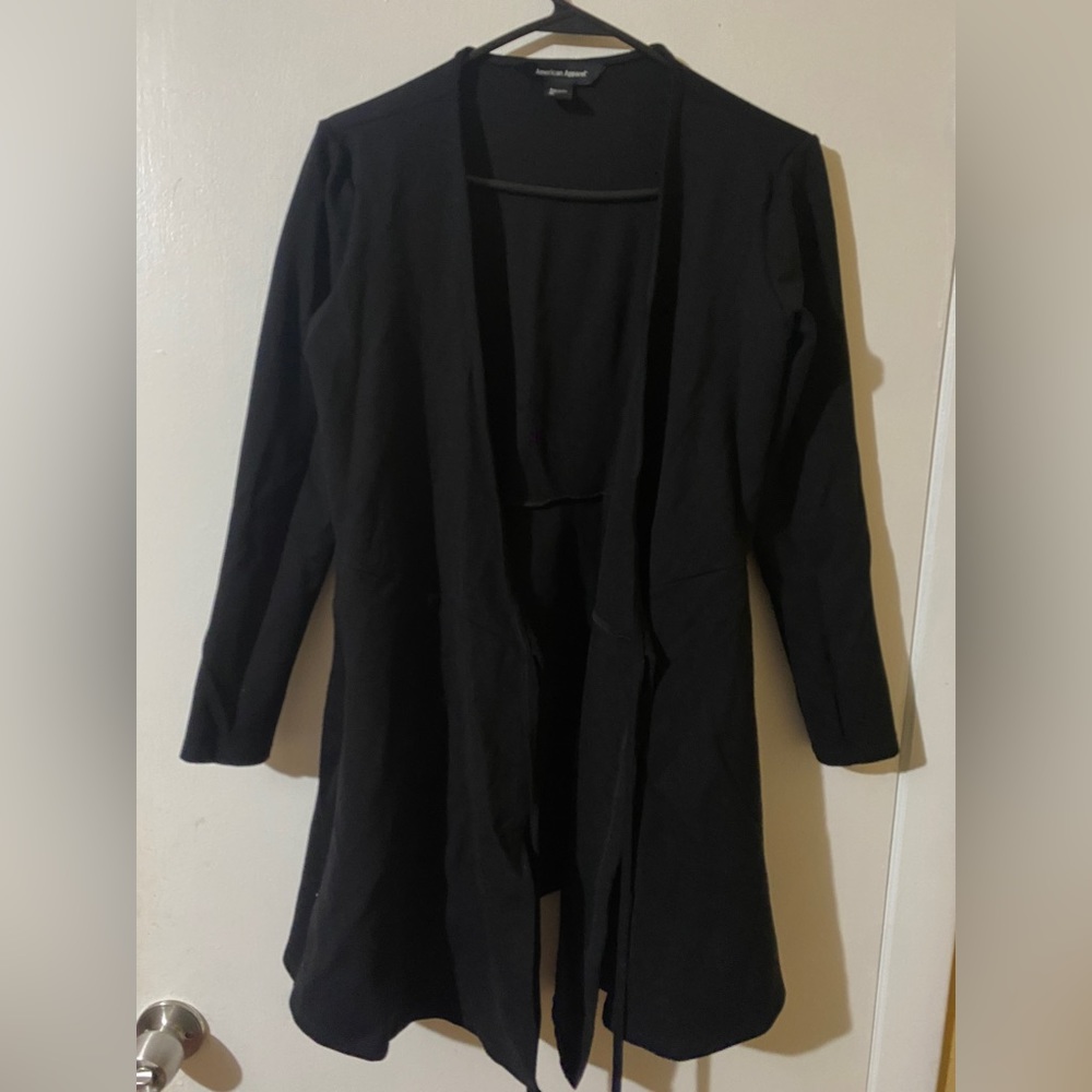 American Apparel Black Wrap Dress Size Medium